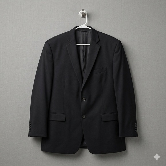 Lauren Ralph Lauren Other - Lauren Ralph Lauren Mens Black Two Button Blazer Suit Jacket Made in Canada